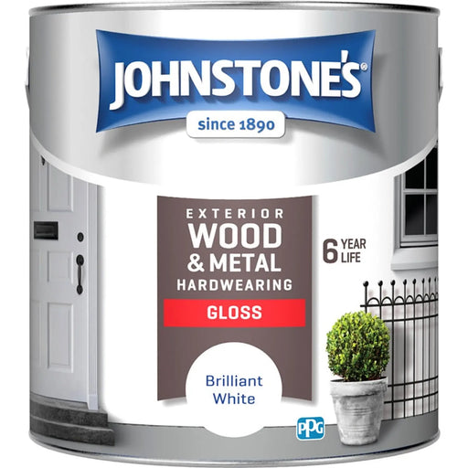 Johnstone's Exterior Hardwearing Gloss - Brilliant White 2.5L