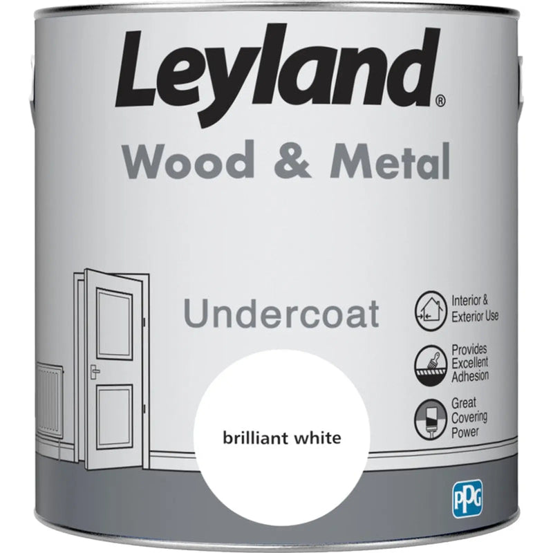 Leyland Wood & Metal Undercoat 2.5L Brilliant White