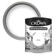 Crown Wood & MDF Primer & Undercoat 750ml White