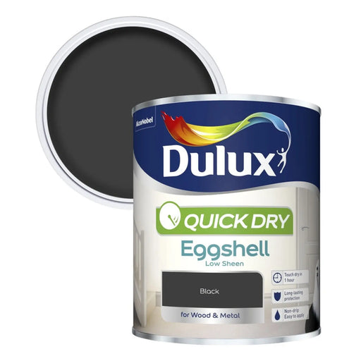 Dulux Quick Dry Eggshell 750ml Black