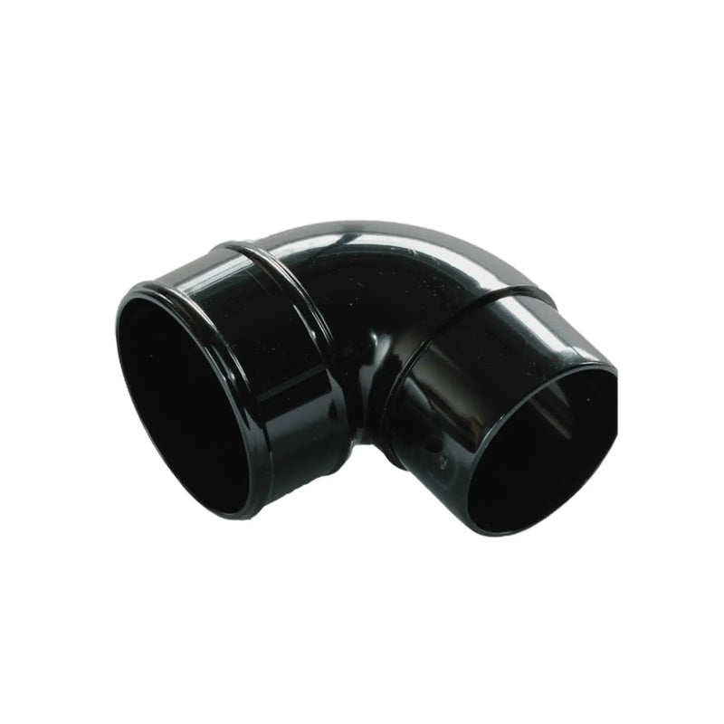 Kayflow Rainwater 90° Round Bend Black 68mm