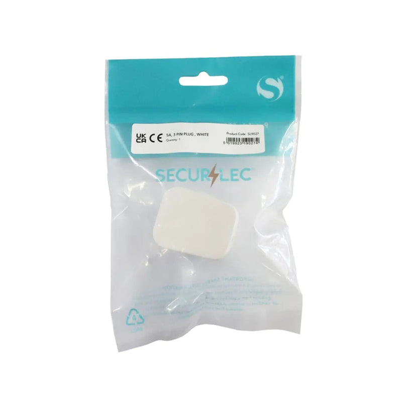 Securlec 5A, 3 Pin Plug White