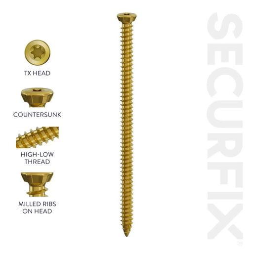 Securfix Concrete Frame Screw 10 Pack 7.5 x 92mm