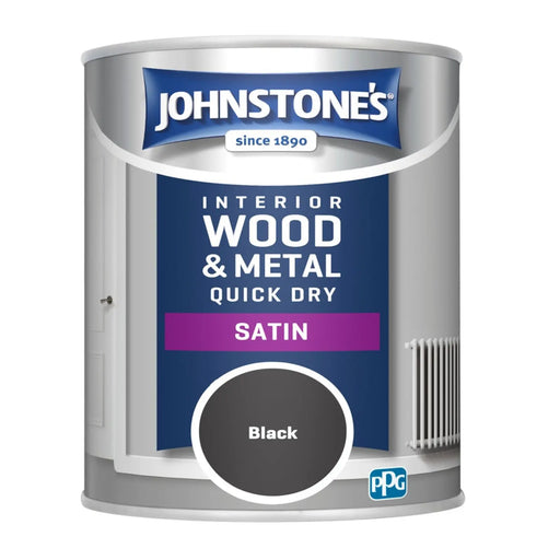 Johnstone's Quick Dry Satin 750ml Black