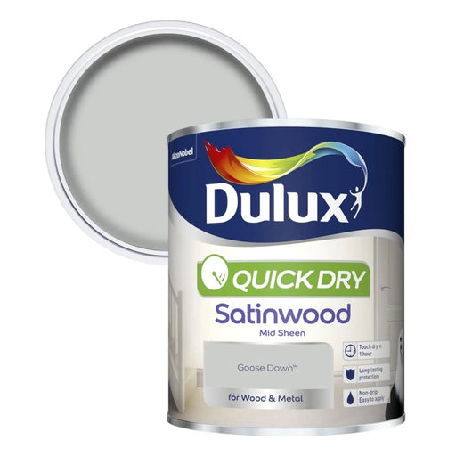 Dulux Quick Dry Satinwood 750ml Goose Down