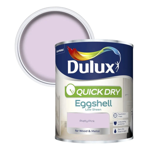 Dulux Quick Dry Eggshell 750ml Pretty Pink