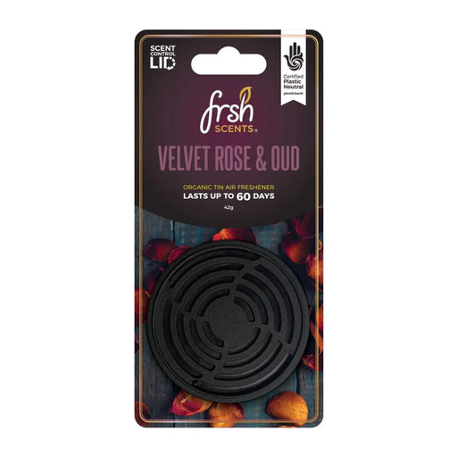 JRP Fresh Tin Air Freshener Carded Velvet Rose & Oud