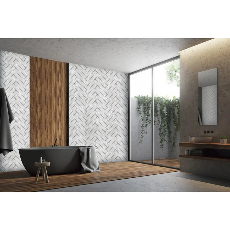 Giavani Wall Panel 2.6m Chevron Grey Pack 4