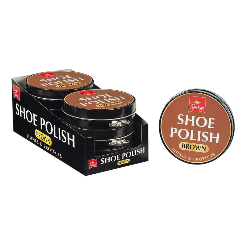Jump Shoe Polish 80g Tin Brown