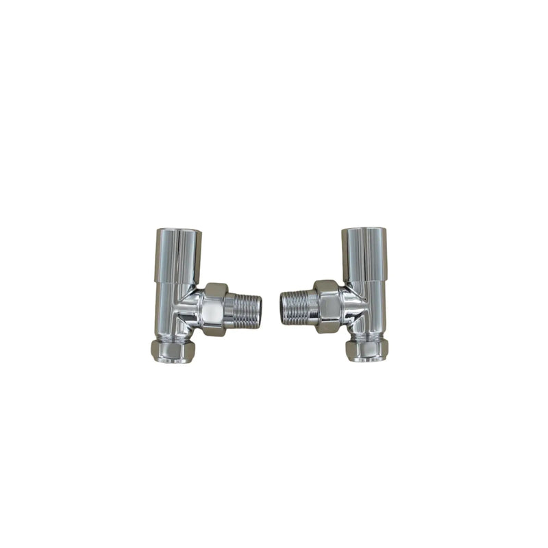 Securplumb Chrome Plated Angled Radiator Valve Pair 15mm