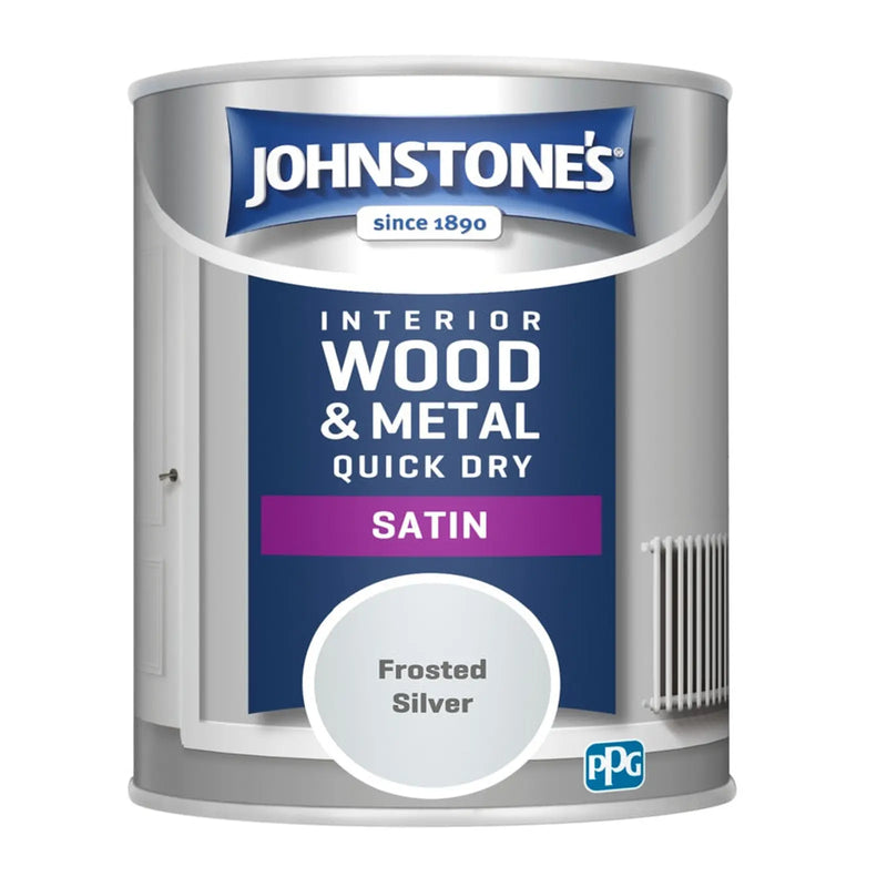 Johnstone's Quick Dry Satin 750ml Frosted Silver