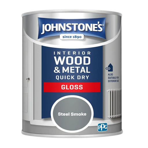 Johnstone's Quick Dry Gloss 750ml Steel Smoke