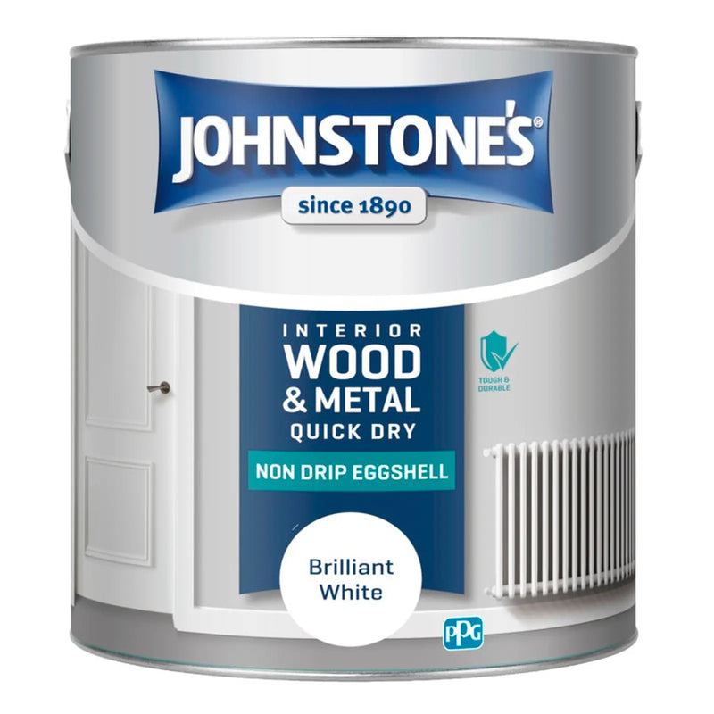 Johnstone's Non Drip Eggshell 2.5L Brilliant White