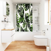 Croydex Shower Curtain 1800mm Green Botanical