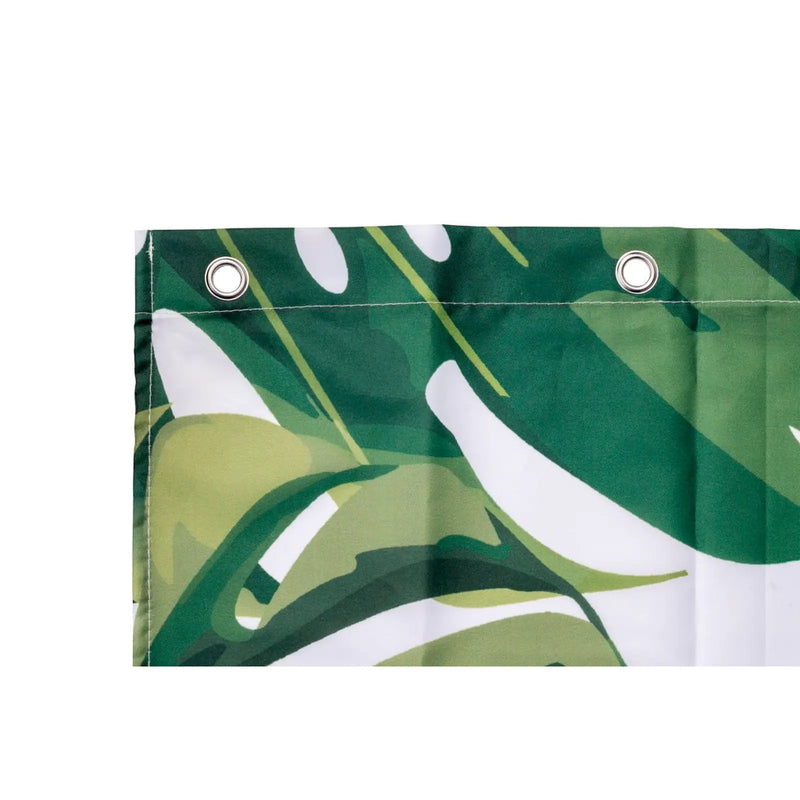 Croydex Shower Curtain 1800mm Green Botanical