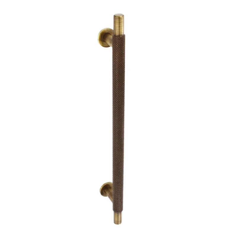 Smiths Architectural Cross Knurled Handle 192mm Antique Brass