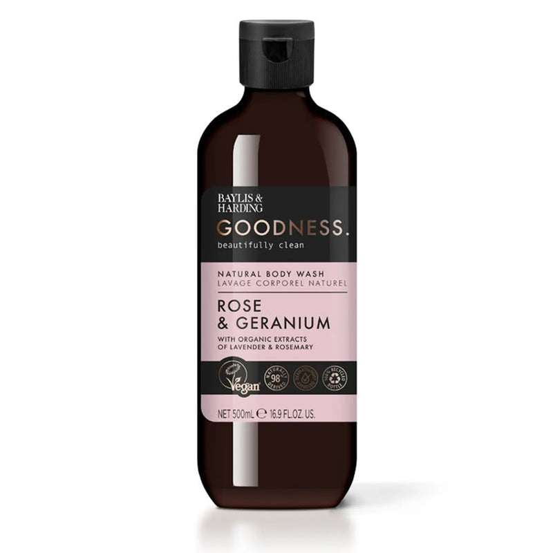 Stax Baylis & Harding Body Wash 500ml Rose & Geranium