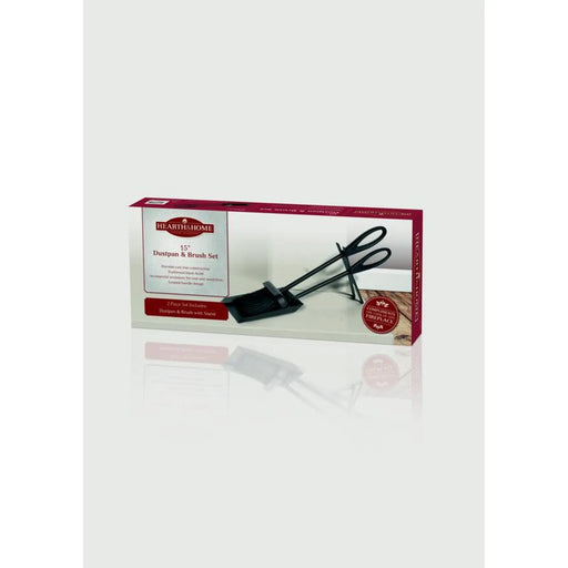 Stax Hearth & Home Fireside Dustpan And Brush Set Black 15"