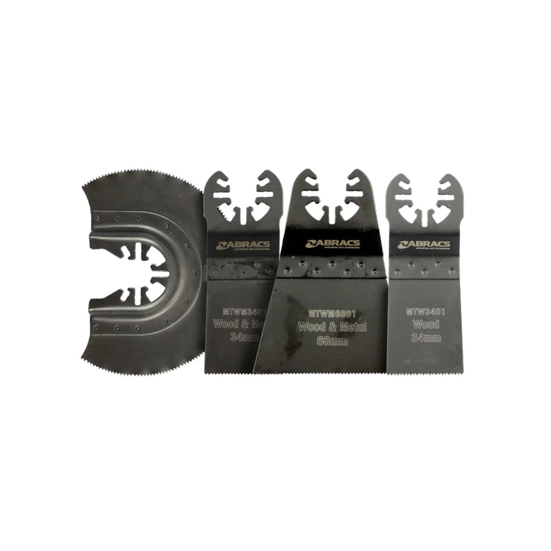 Abracs Multi Tool Wood & Metal Blade Set 4 Piece
