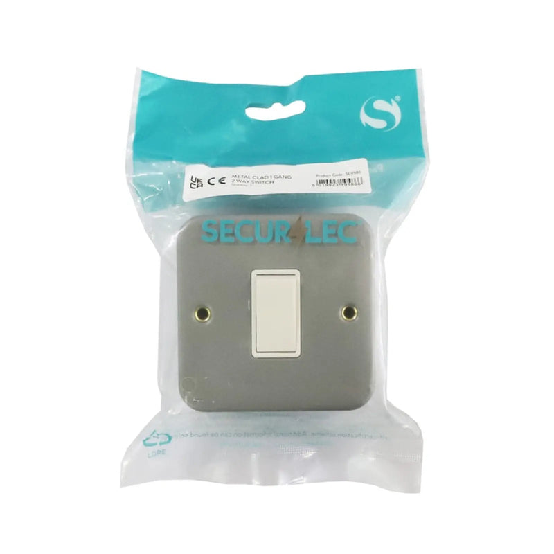 Securlec Metal Clad 1 Gang 2 Way Switch