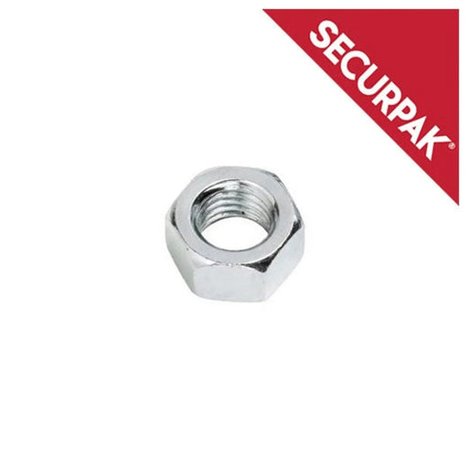 Securpak Zinc Plated Hexagon Nuts M6 Pack 40