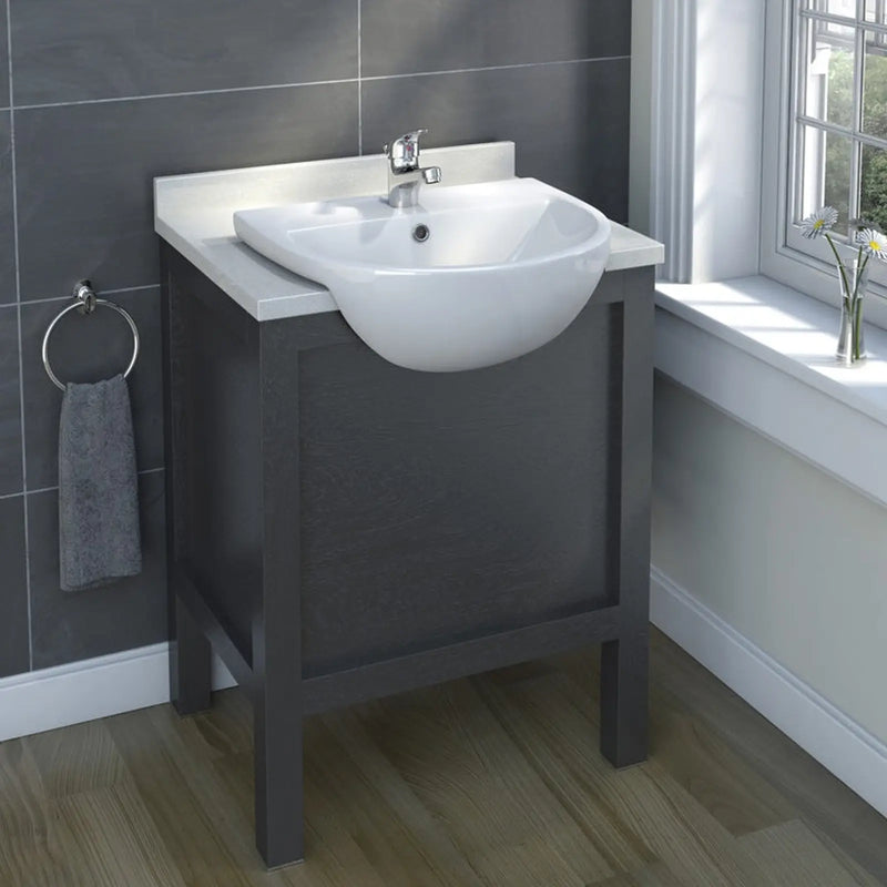 SP Cloakroom Collection Semi Recessed Basin 515mm W: 515mm D: 430mm
