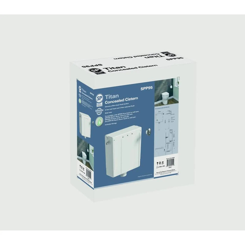 SP Titan Concealed Cistern W: 335mm H: 315mm D: 140mm