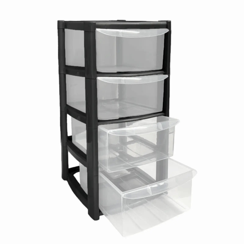 TML 4 Drawer Tower Large Black