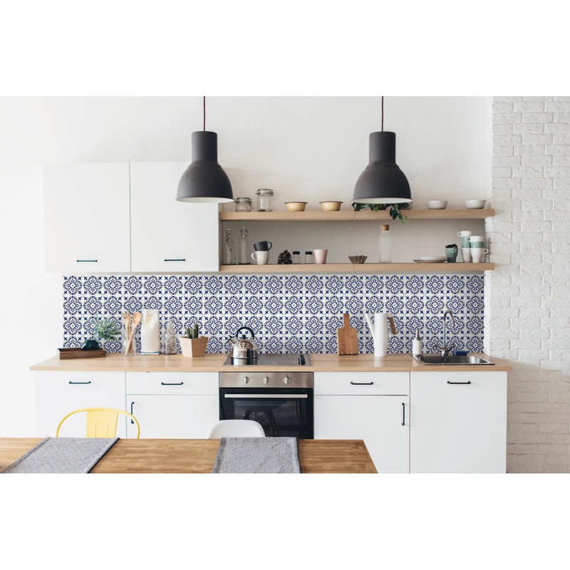 Stax d-c-fix® Self Adhesive Wall Tile Jamila Blue 15cm x 15cm / Pack Of 6
