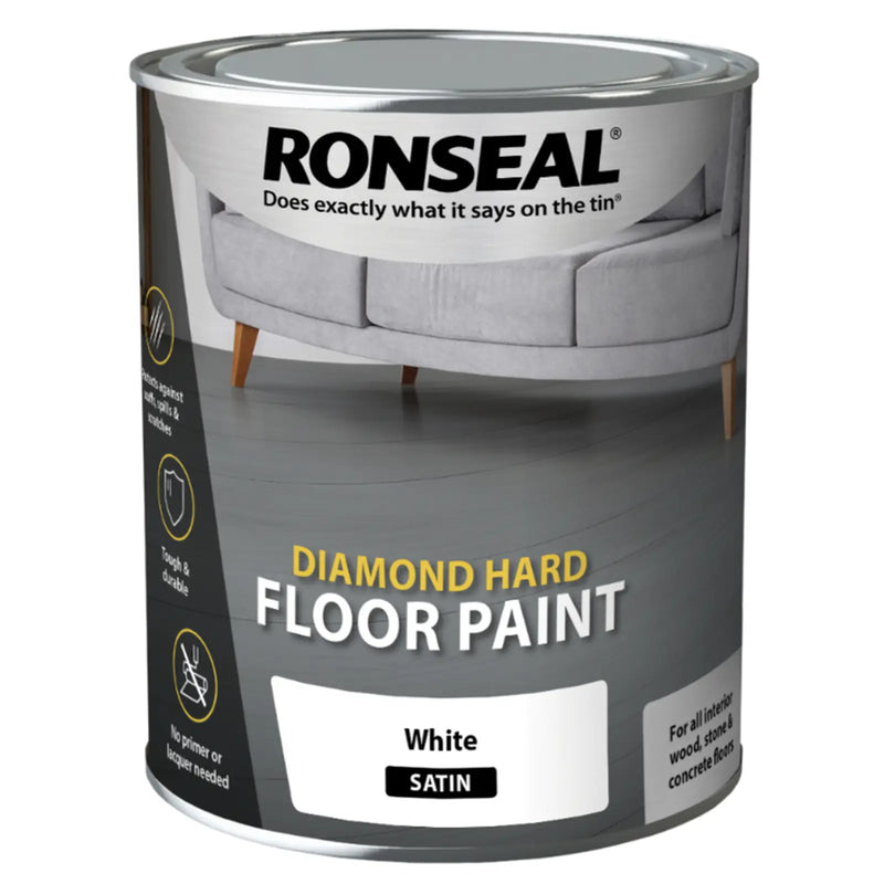 Ronseal Diamond Hard Floor Paint 750ml White