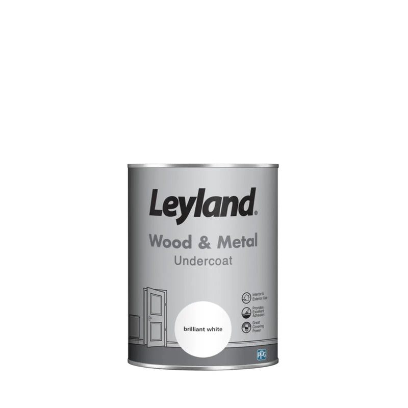 Leyland Wood & Metal Undercoat 1.25L Brilliant White