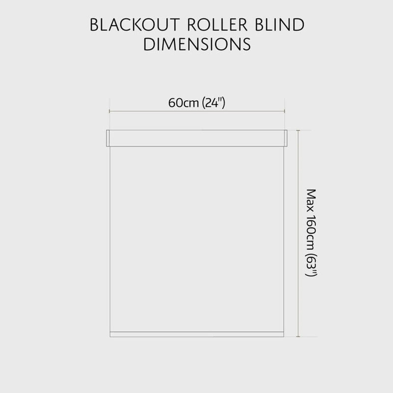RENAISSANCE Blackout Roller Blind Black 60cm