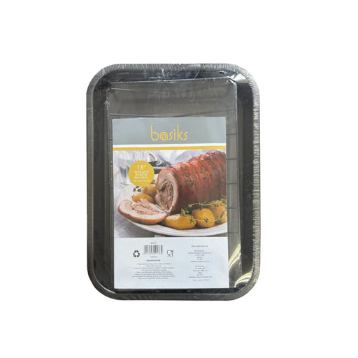 Basiks Non Stick Roaster & Rack 13"