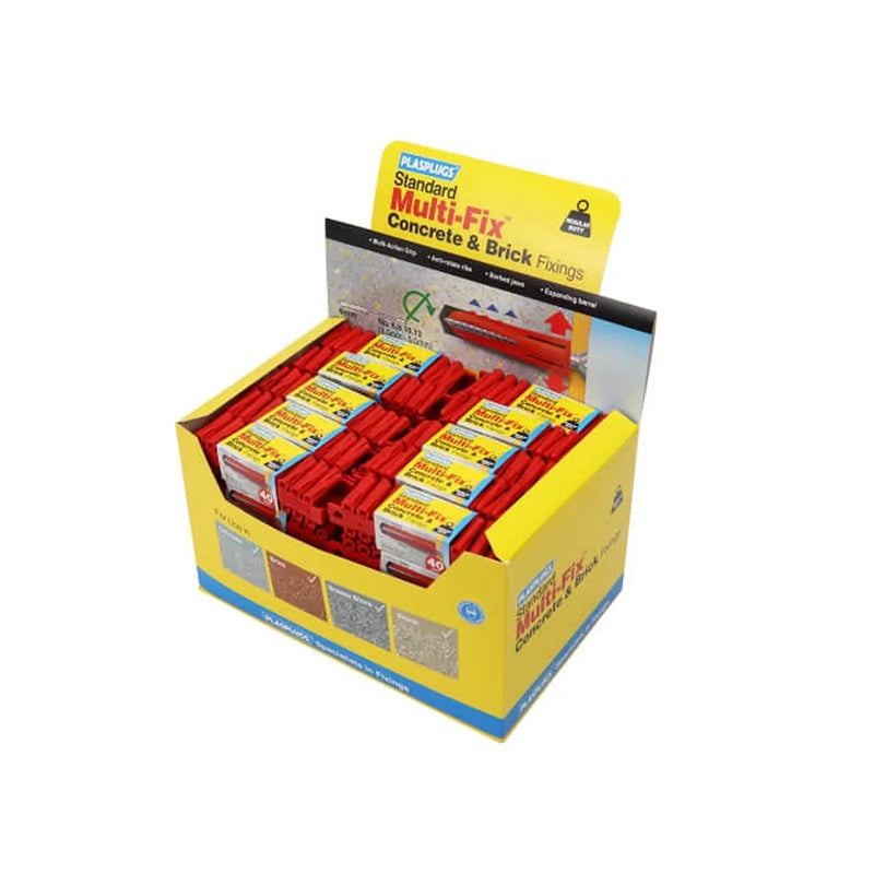Plasplugs Bargain Bin Display Unit - Original General Purpose Fixings 50 packs x 40 plugs