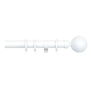 Jones Interiors Cosmos 28mm Metal Curtain Pole Kit White 120cm