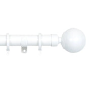 Jones Interiors Cosmos 28mm Metal Curtain Pole Kit White 150cm