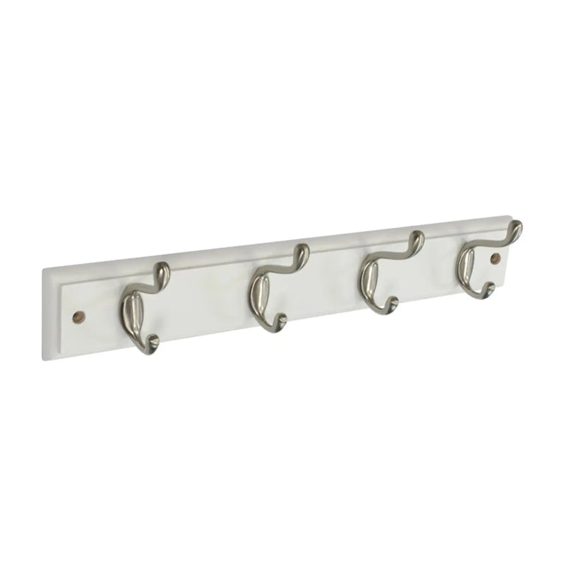 Securit White Hat & Coat Board 4 Satin Hooks