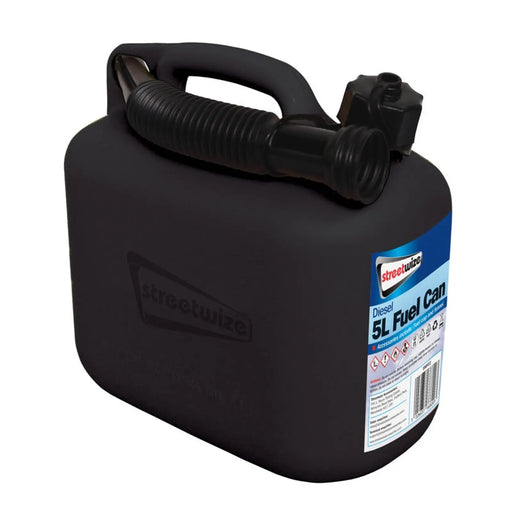 Streetwize Diesel Fuel Can Black 5L