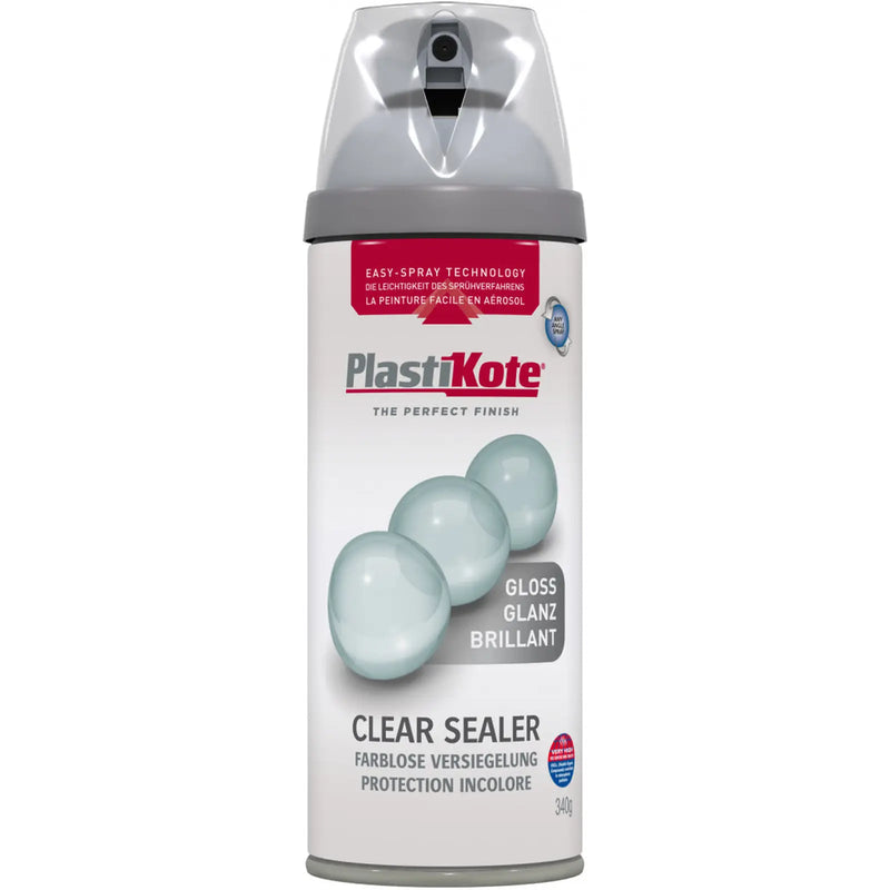 PlastiKote Twist & Spray Paint 400ml Clear Acrylic Gloss