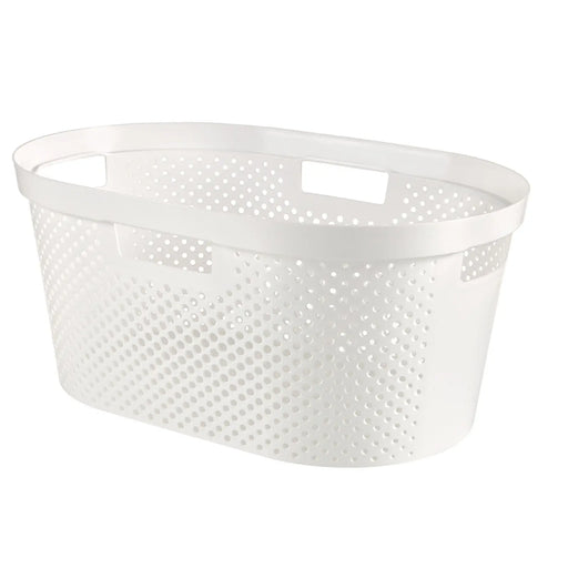 Curver Recycled Infinity Dots Laundry Basket 40L White