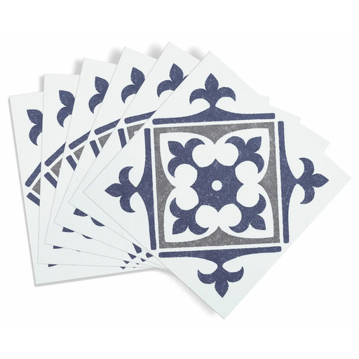 Stax d-c-fix® Self Adhesive Wall Tile Nadia Blue 15cm x 15cm / Pack Of 6