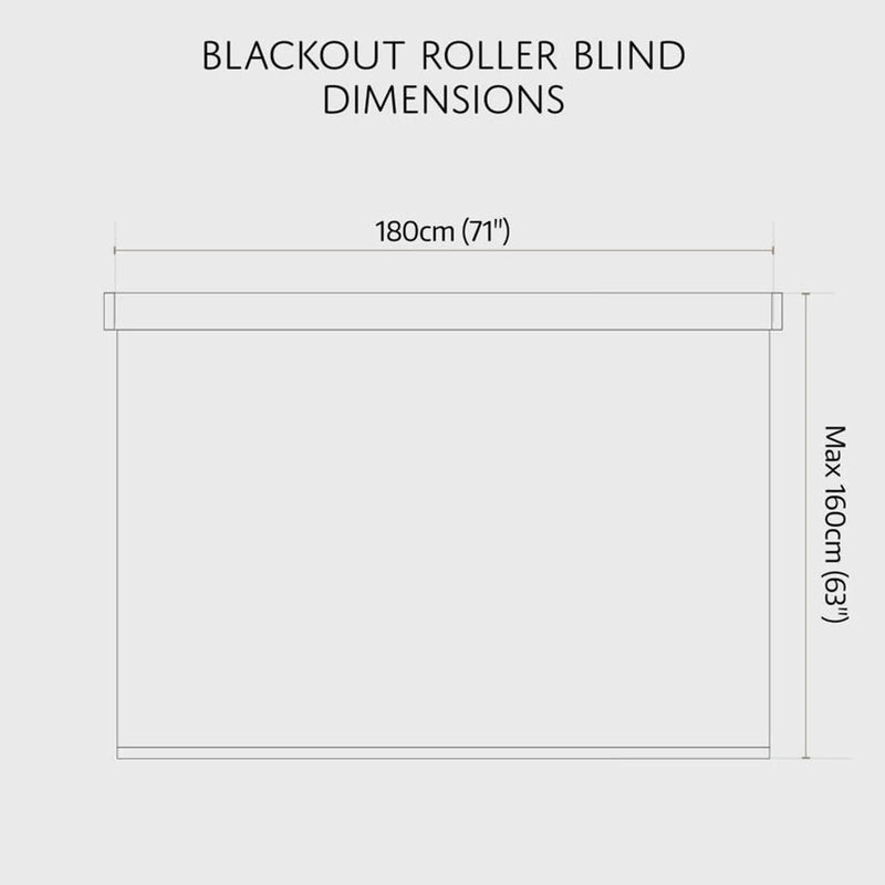 RENAISSANCE Blackout Roller Blind White 180cm