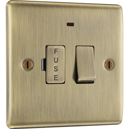 BG Antique Brass Switched Fused Connection Unit 13amp