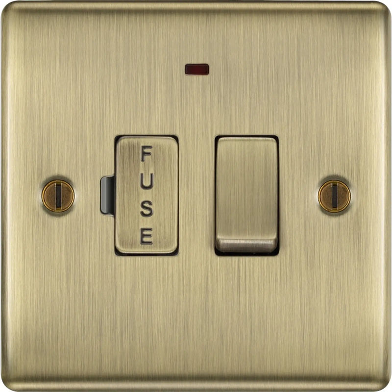 BG Antique Brass Switched Fused Connection Unit 13amp