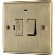 BG Antique Brass Switched Fused Connection Unit 13amp