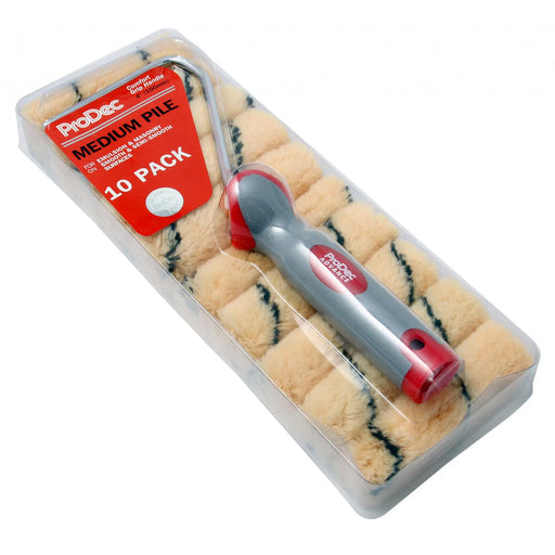 ProDec 4" Medium Pile Mini Roller & Frame Pack 10