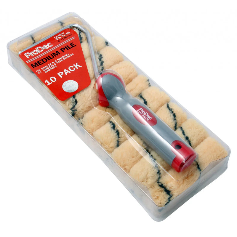 ProDec 4" Medium Pile Mini Roller & Frame Pack 10