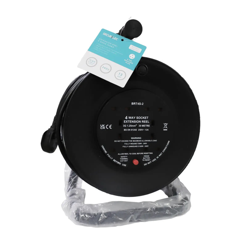 Securlec 4 Gang Extension Reel 30m /13A