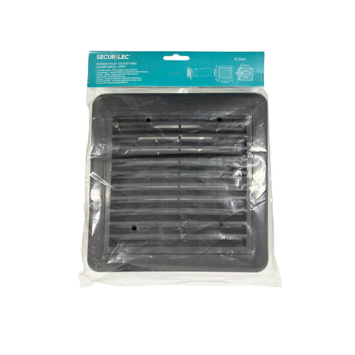 Securlec Inlet/Outlet Fixed Louvre Grille Grey 150mm 6"