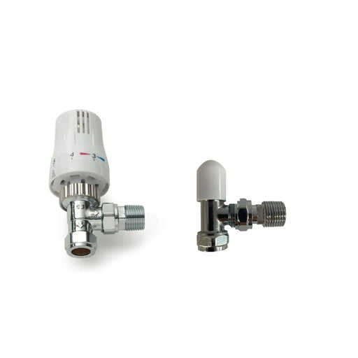 Kartell Style Angled Twin Pack TRV & Lockshield 15mm